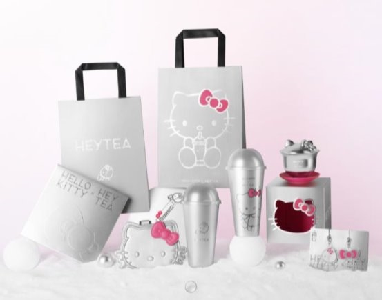 喜茶「超級(jí)植物茶」系列推出“不老莓”新品，甜美碰撞HELLO KITTY